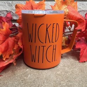 Rae Dunn Wicked Witch Halloween Mug Tumbler Orange